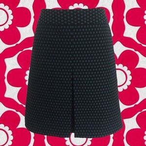 Ann Taylor Loft black & blue dot miniskirt